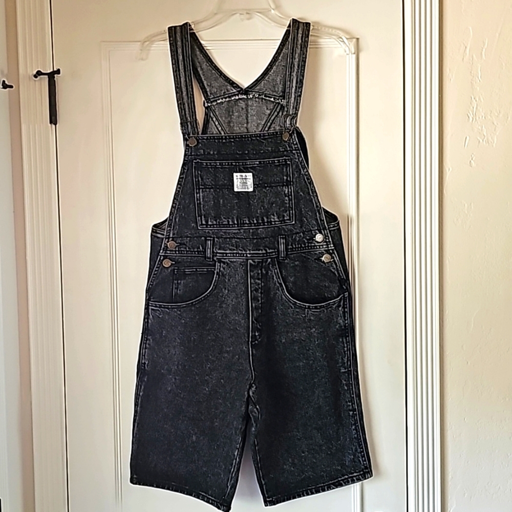 Vintage Guess Black Jean Shortalls